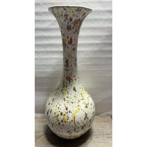 Mid Century Modern Ceramic Vase with Drip Glaze Retro psychedelic 1970s Piece